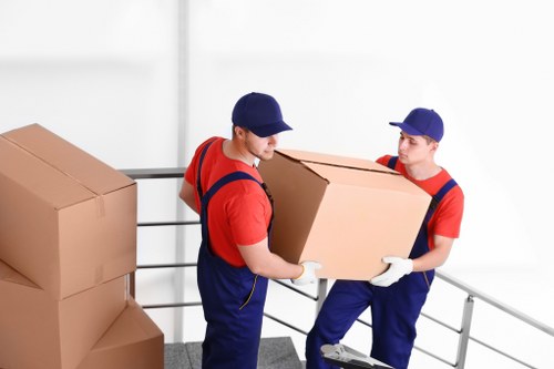 Local removals team loading household items in Newbury Park