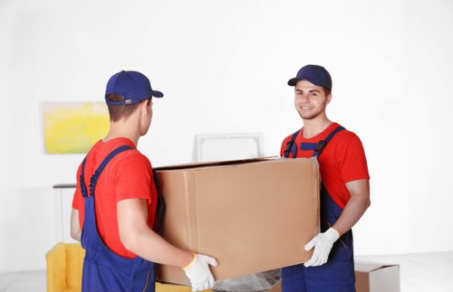 Careful unloading of furniture at a Newbury Park property