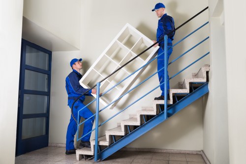 Commercial moving team planning a business relocation in Newbury Park