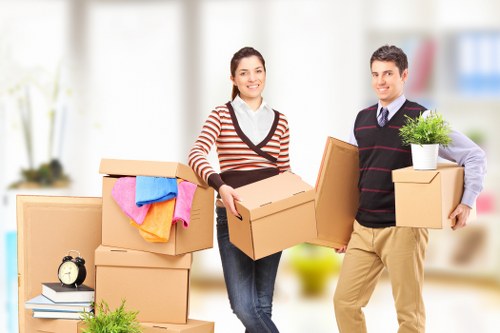 Loading furniture and boxes for a Newbury Park removal job