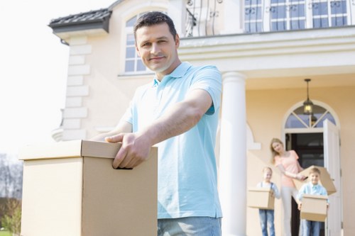 Family home move logistics in a Newbury Park residential street