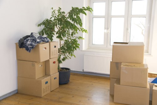 Careful loading of household items for removals in Newbury Park