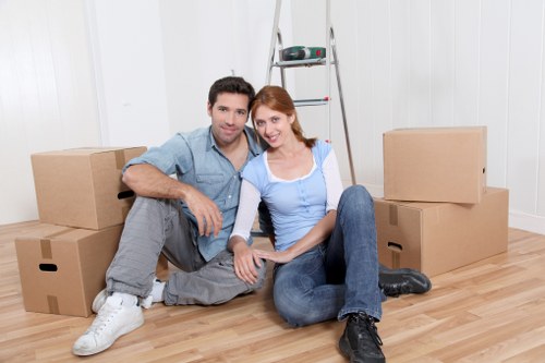 Loaded removals van prepared for local moving jobs in Newbury Park