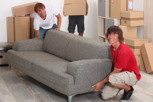 Professional movers handling a flat move in Newbury Park