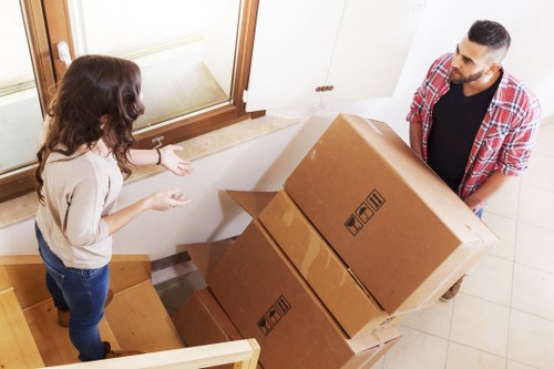 Van loading furniture and boxes for a Newbury Park collection
