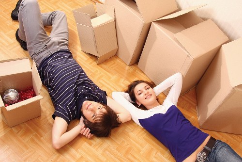 Careful unloading during a Newbury Park man with van move