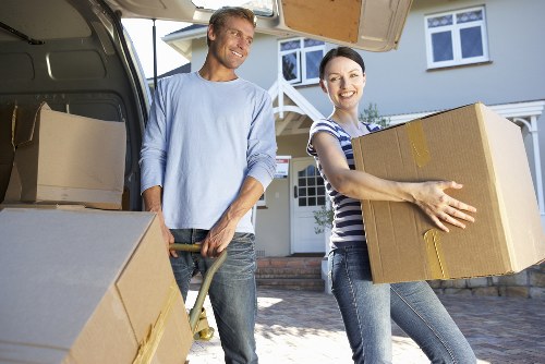 Movers handling household items in Newbury Park