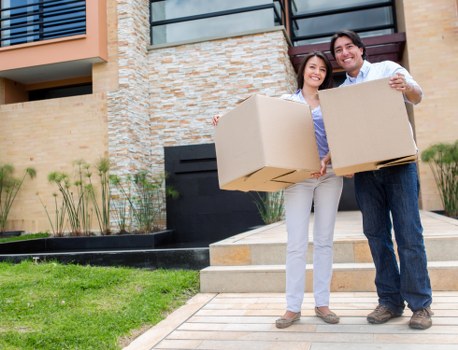 Removal van parked for a residential move near Newbury Park properties